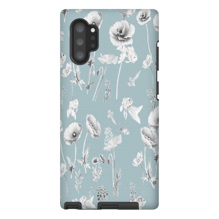 Galaxy Note 10 plus StrongFit Fishes & Garden-Powder Blue by ''CVogiatzi.