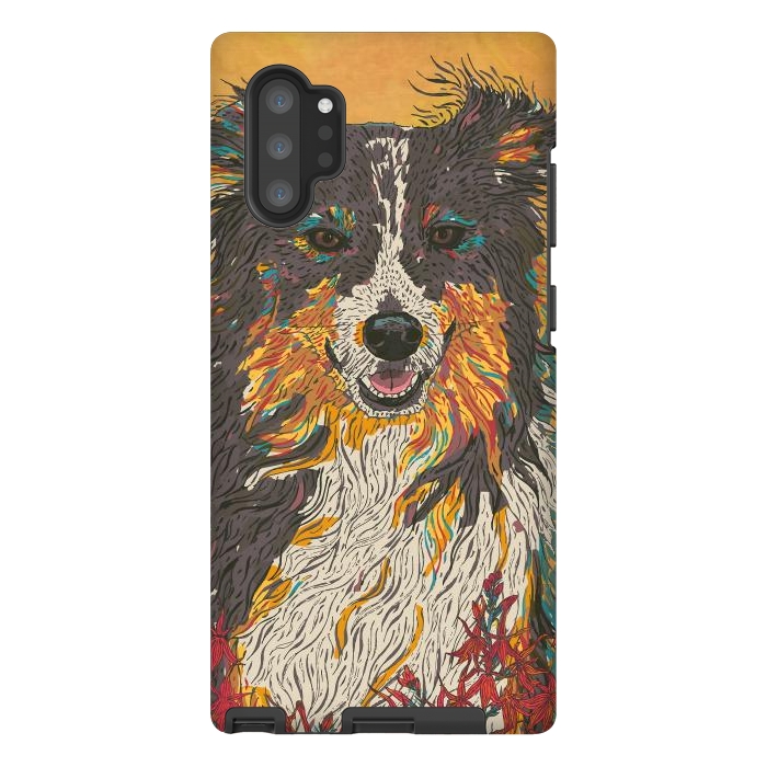 Galaxy Note 10 plus StrongFit Border Collie by Lotti Brown