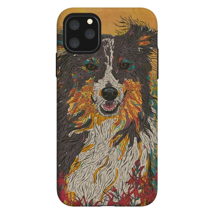 iPhone 11 Pro Max StrongFit Border Collie by Lotti Brown
