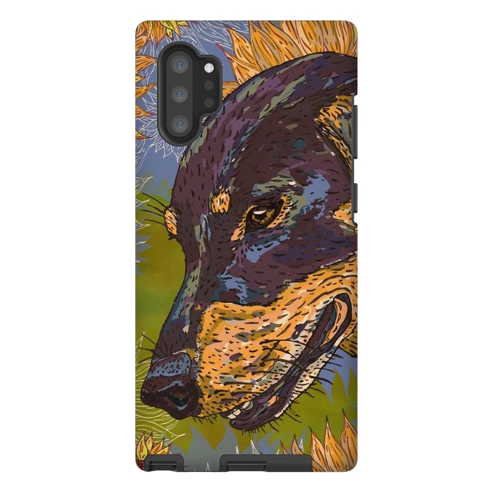 Galaxy Note 10 plus StrongFit Dachshund by Lotti Brown