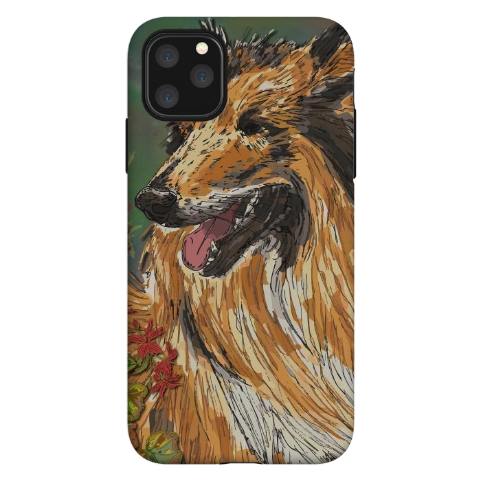 iPhone 11 Pro Max StrongFit Rough Collie (Summer) by Lotti Brown