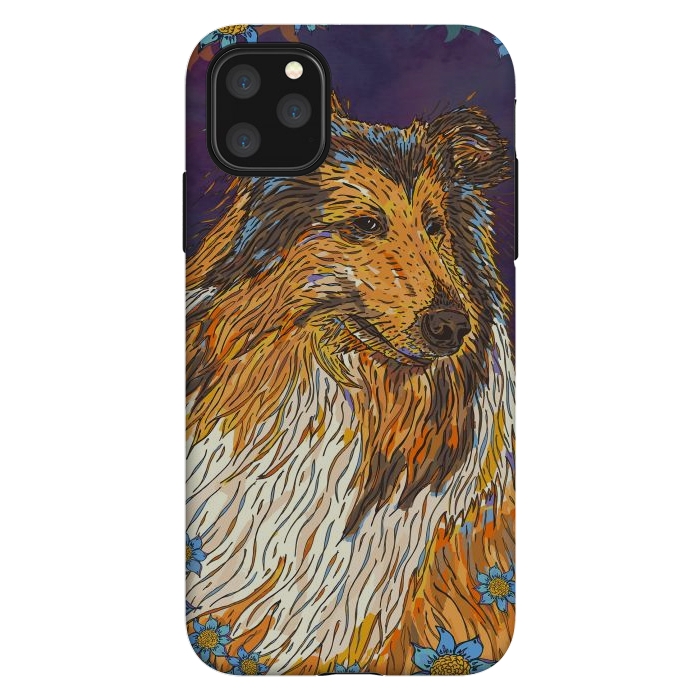 iPhone 11 Pro Max StrongFit Rough Collie by Lotti Brown