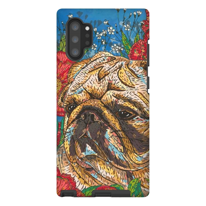 Galaxy Note 10 plus StrongFit Pug by Lotti Brown