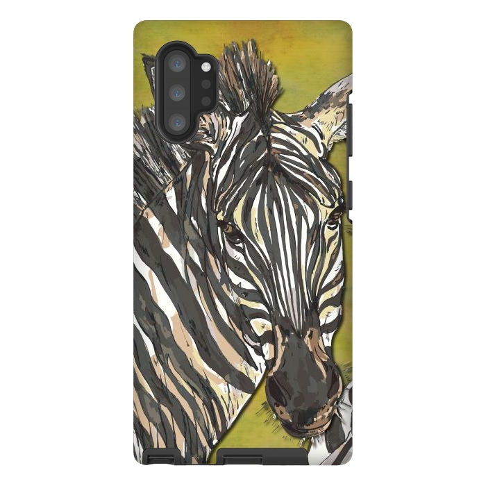 Galaxy Note 10 plus StrongFit Zebra by Lotti Brown