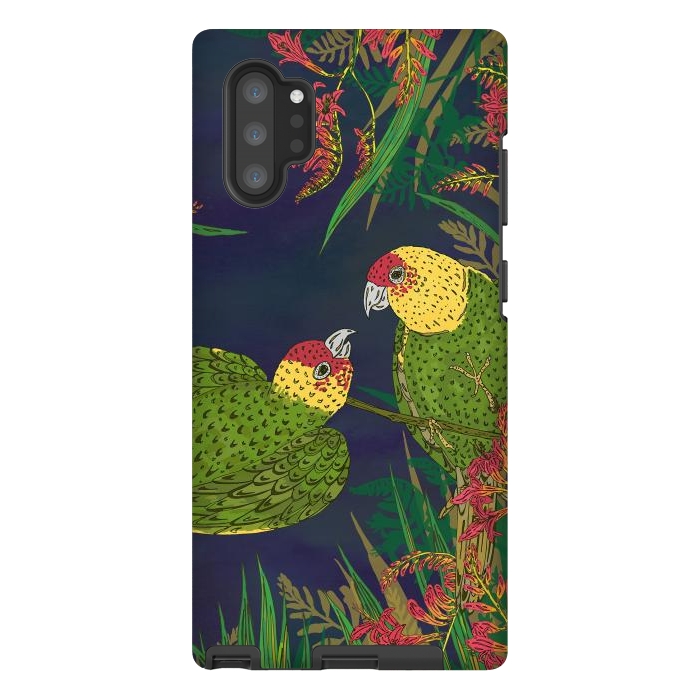 Galaxy Note 10 plus StrongFit Parakeets in Paradise by Lotti Brown
