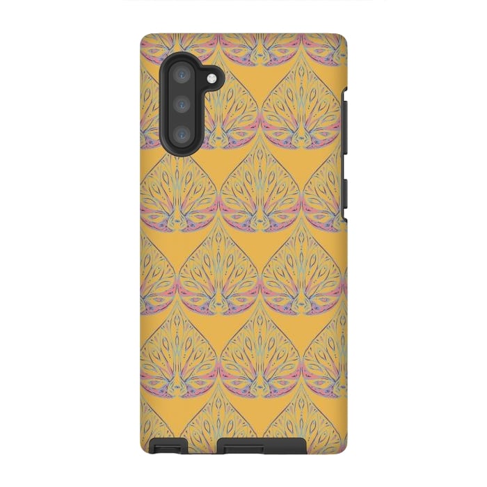 Galaxy Note 10 StrongFit Art Deco - Yellow by Lotti Brown
