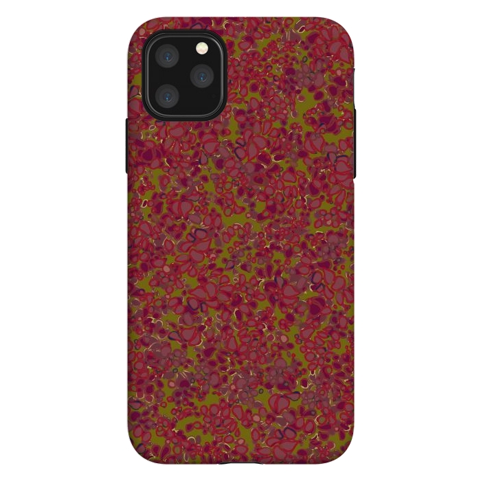 iPhone 11 Pro Max StrongFit Tiny Circles - Red & Green by Lotti Brown