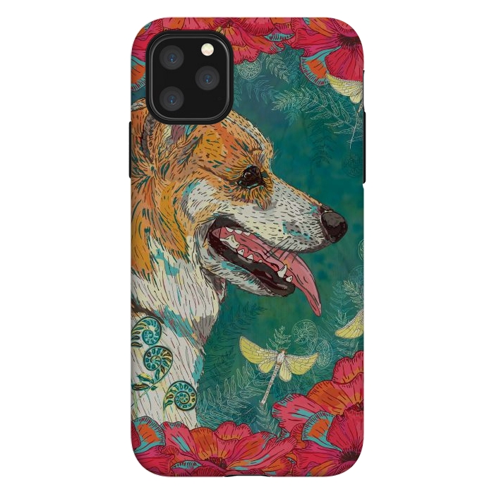 iPhone 11 Pro Max StrongFit Corgi and Fairies by Lotti Brown