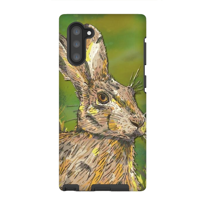 Galaxy Note 10 StrongFit Summer Hare by Lotti Brown