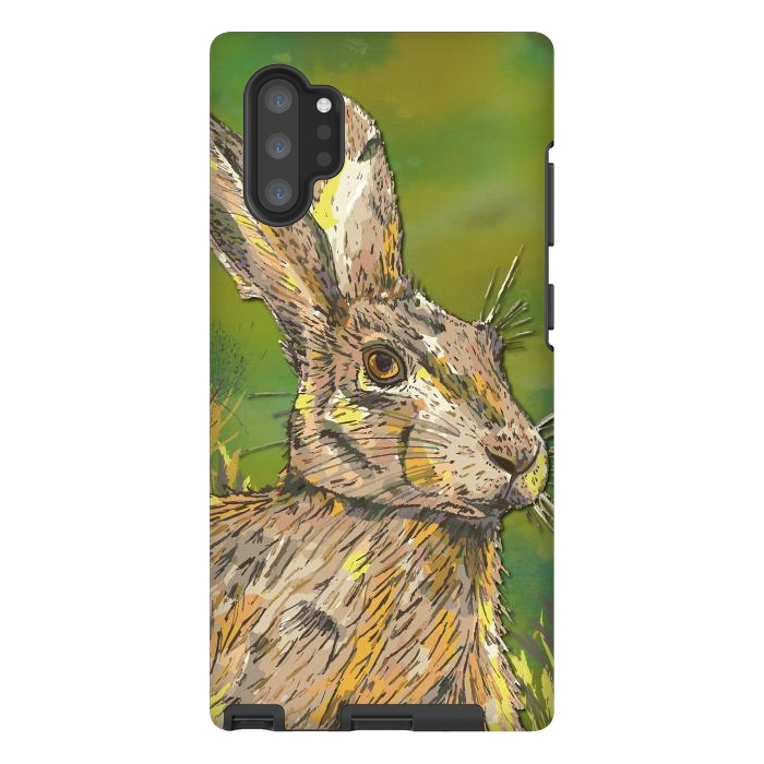 Galaxy Note 10 plus StrongFit Summer Hare by Lotti Brown