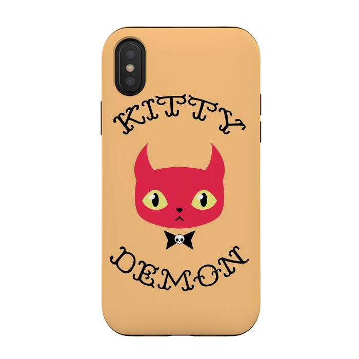 iPhone Xs / X StrongFit Kitty demon by Laura Nagel