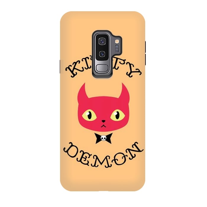 Galaxy S9 plus StrongFit Kitty demon by Laura Nagel