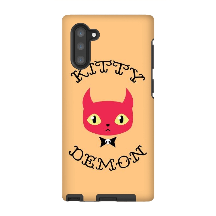Galaxy Note 10 StrongFit Kitty demon by Laura Nagel
