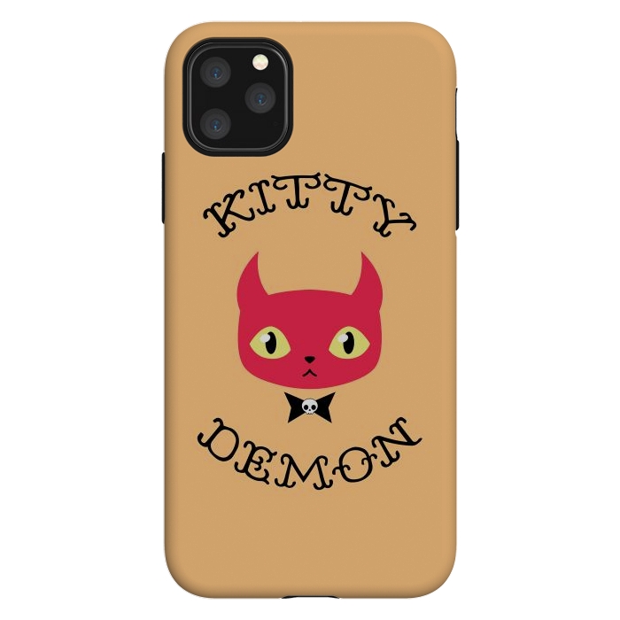 iPhone 11 Pro Max StrongFit Kitty demon by Laura Nagel