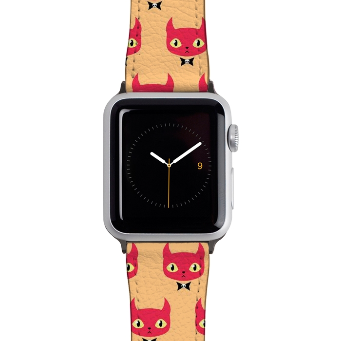 Watch 38mm / 40mm Strap PU leather Kitty demon by Laura Nagel