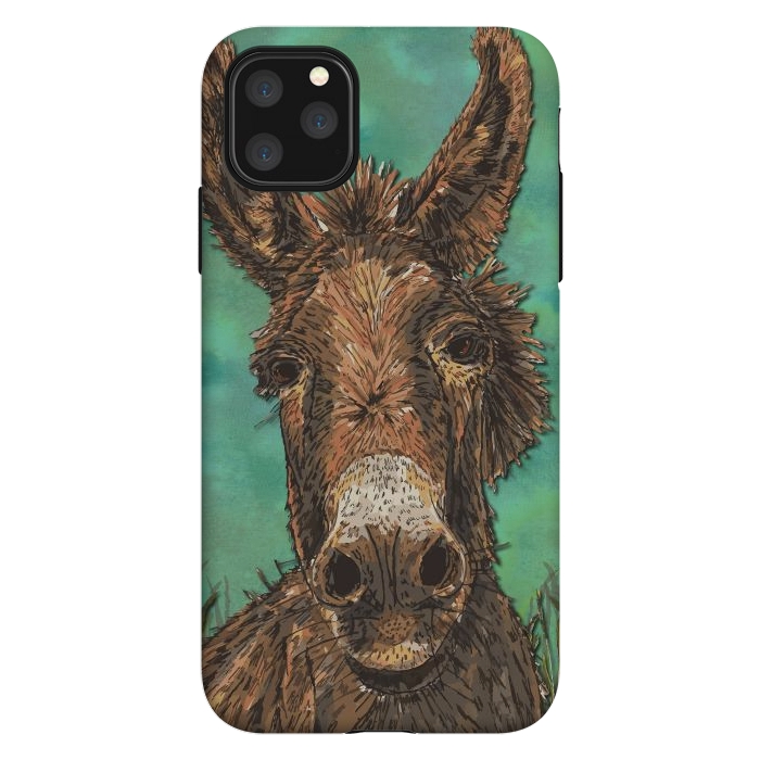 iPhone 11 Pro Max StrongFit Little Brown Donkey by Lotti Brown