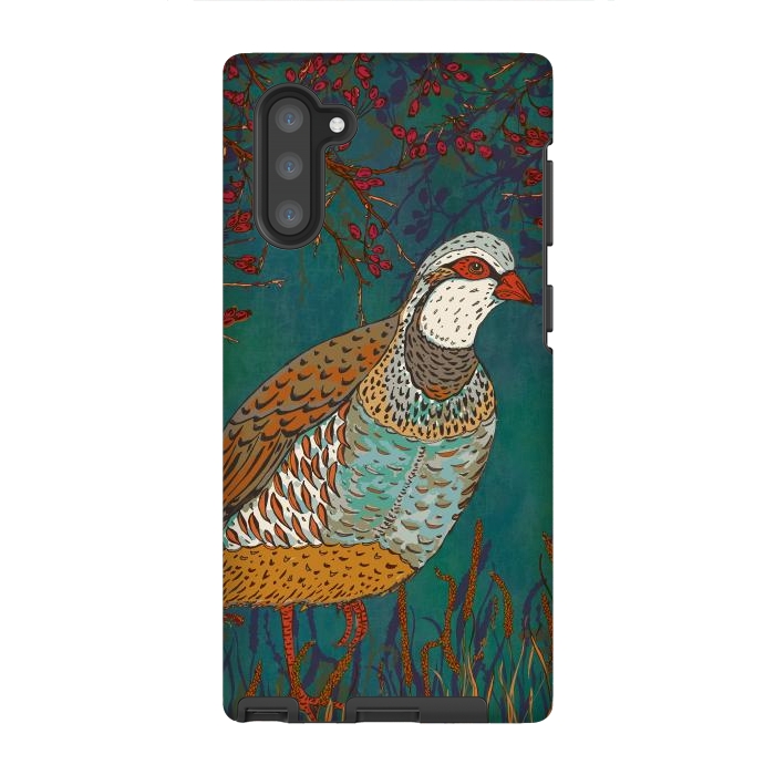 Galaxy Note 10 StrongFit Partridge by Lotti Brown