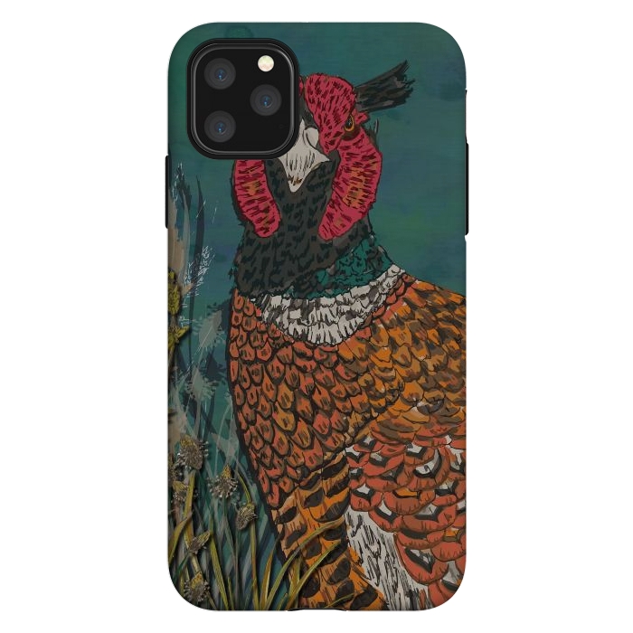 iPhone 11 Pro Max StrongFit Funny Pheasant by Lotti Brown