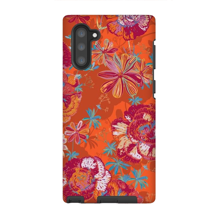 Galaxy Note 10 StrongFit Carnation Carnival by Lotti Brown