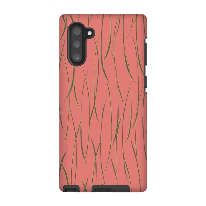 Galaxy Note 10 StrongFit Coral Stripe by Lotti Brown