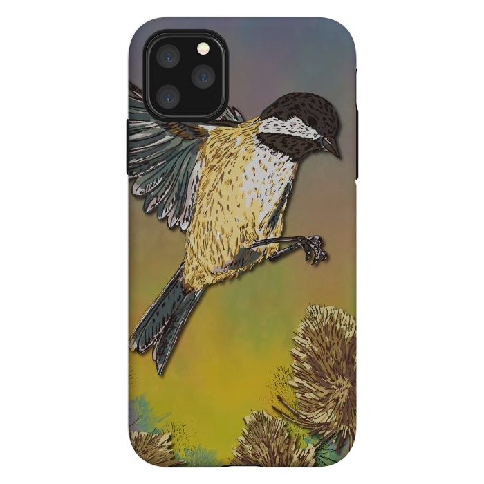 iPhone 11 Pro Max StrongFit Harvest Mouse and Teasels by Lotti Brown