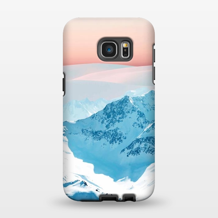 Galaxy S7 EDGE StrongFit Snow & Blush Horizon by Uma Prabhakar Gokhale