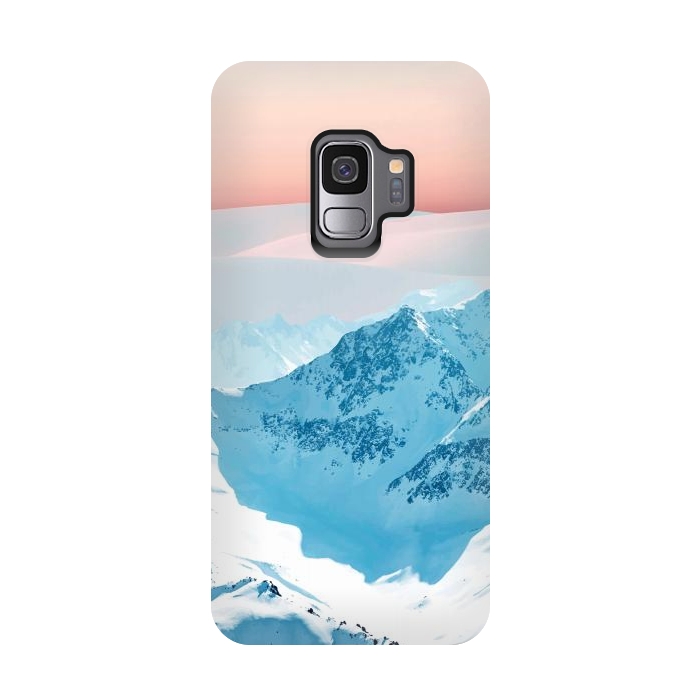 Galaxy S9 StrongFit Snow & Blush Horizon by Uma Prabhakar Gokhale