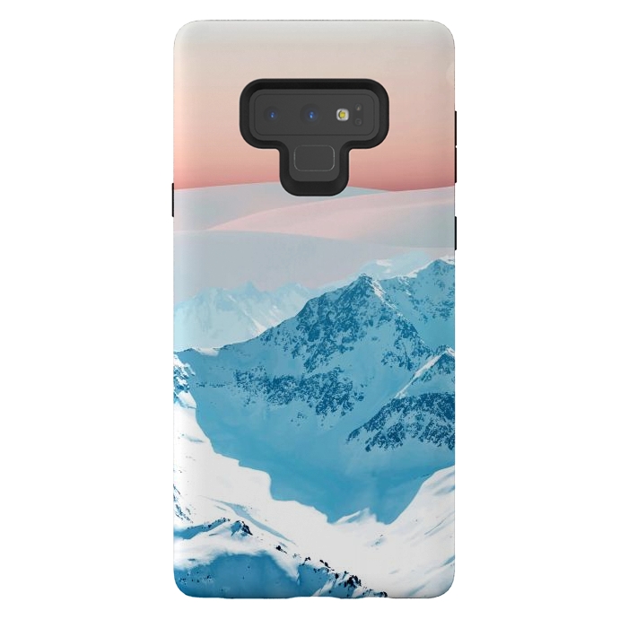Galaxy Note 9 StrongFit Snow & Blush Horizon by Uma Prabhakar Gokhale