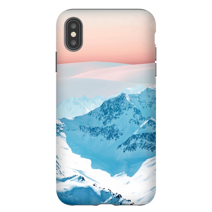 iPhone Xs Max StrongFit Snow & Blush Horizon by Uma Prabhakar Gokhale