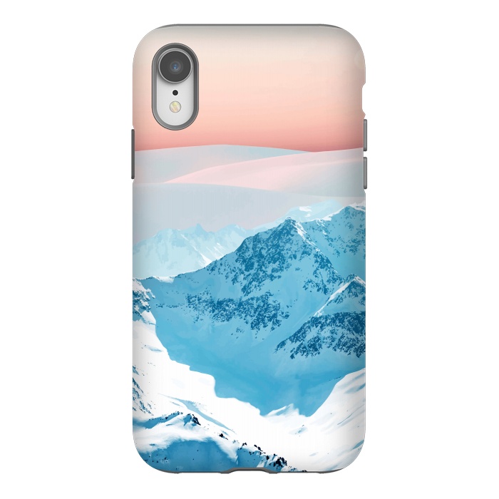 iPhone Xr StrongFit Snow & Blush Horizon by Uma Prabhakar Gokhale