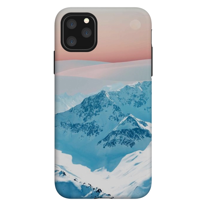 iPhone 11 Pro Max StrongFit Snow & Blush Horizon by Uma Prabhakar Gokhale