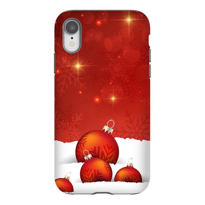iPhone Xr StrongFit Red Christmas by Texnotropio