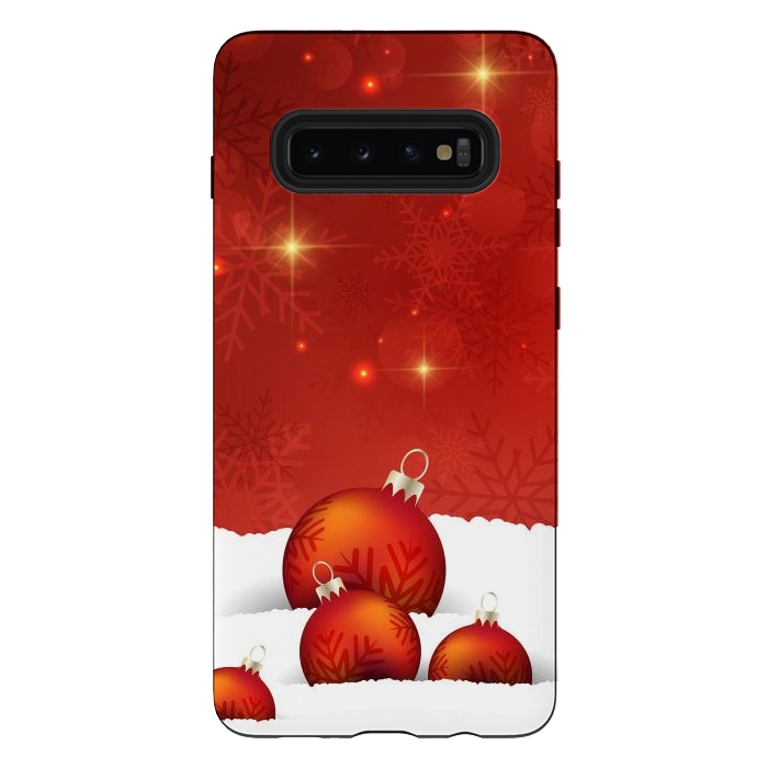 Galaxy S10 plus StrongFit Red Christmas by Texnotropio