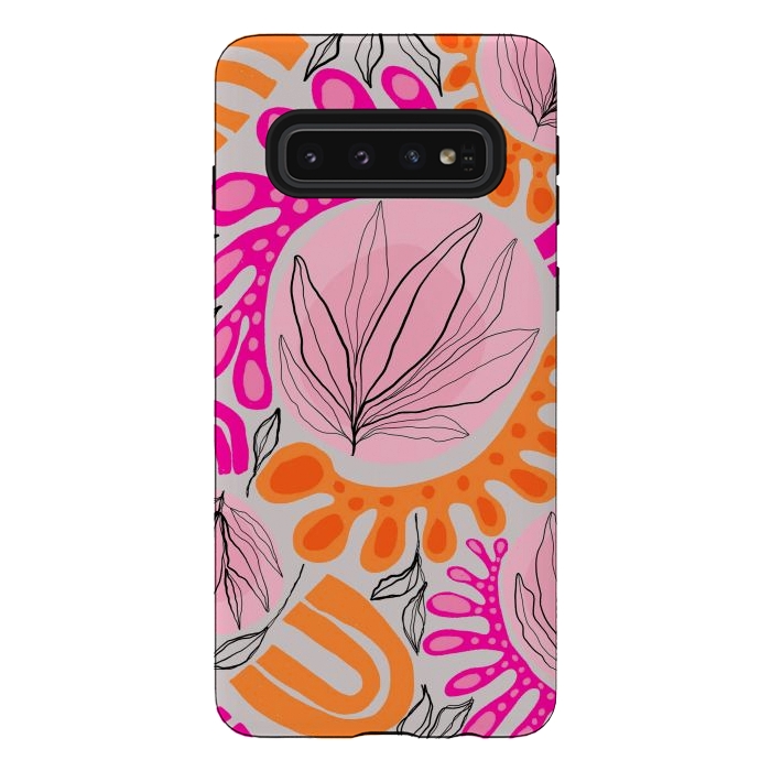Galaxy S10 StrongFit Matiso Floral by Hanny Agustine