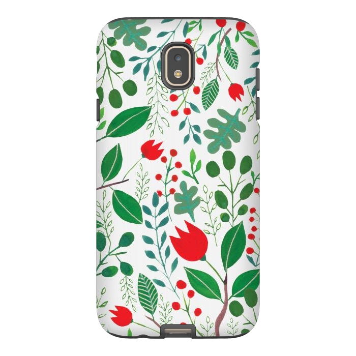 Galaxy J7 StrongFit Christmas Floral White by Hanny Agustine