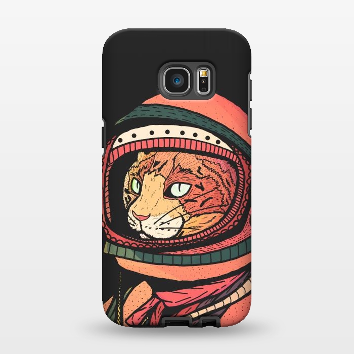 Galaxy S7 EDGE StrongFit The ginger space cat by Steve Wade (Swade)