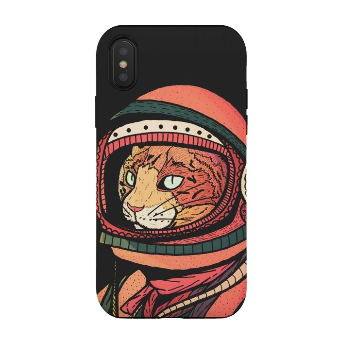 iPhone Xs / X StrongFit The ginger space cat by Steve Wade (Swade)