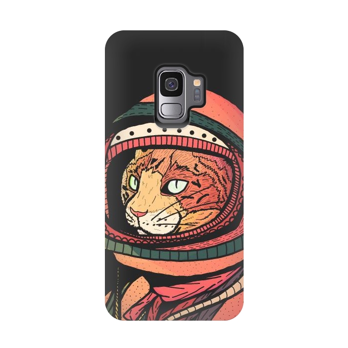 Galaxy S9 StrongFit The ginger space cat by Steve Wade (Swade)