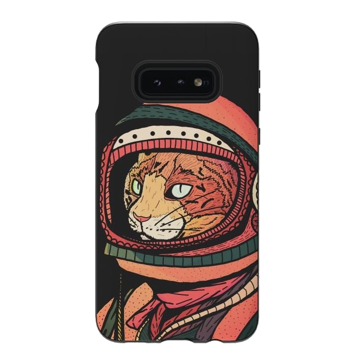 Galaxy S10e StrongFit The ginger space cat by Steve Wade (Swade)