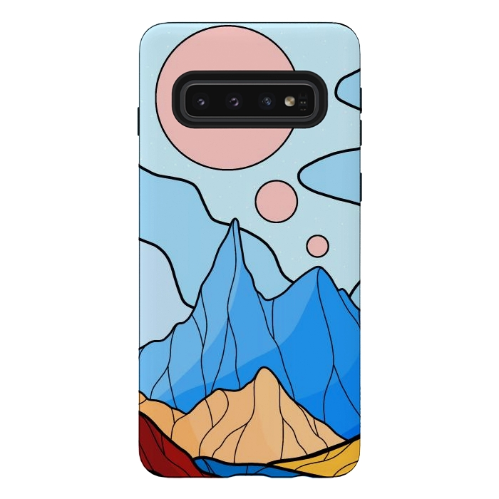 Galaxy S10 StrongFit The 3 moons and the blue peak by Steve Wade (Swade)
