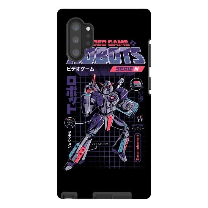 Galaxy Note 10 plus StrongFit Video Game Robot - Model N by Ilustrata