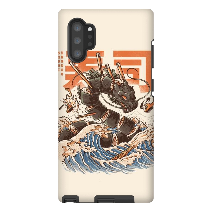 Galaxy Note 10 plus StrongFit Great Sushi Dragon  by Ilustrata
