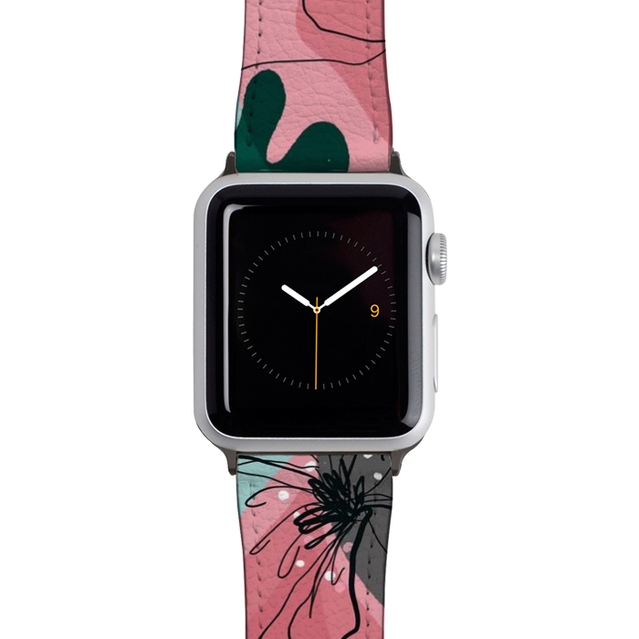 Watch 42mm / 44mm Strap PU leather Shakira Florals by Hanny Agustine