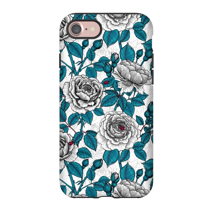 iPhone 7 StrongFit  White roses and ladybugs by Katerina Kirilova