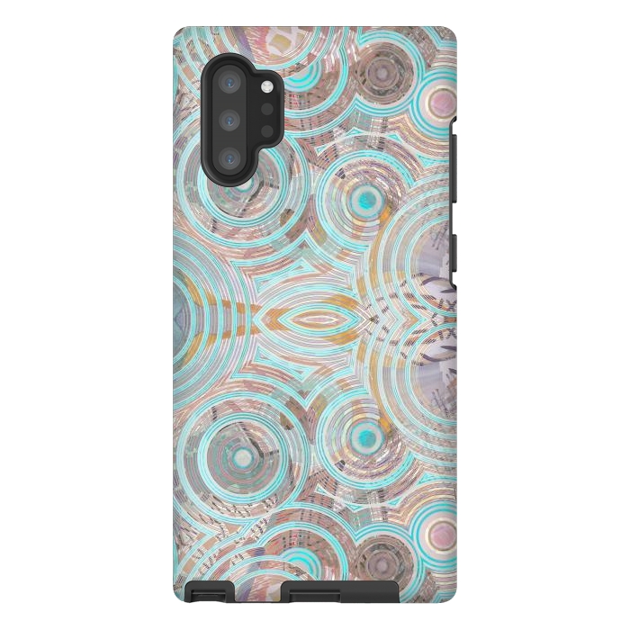 Galaxy Note 10 plus StrongFit Pastel playful African inspired circle sketch pattern by Oana 