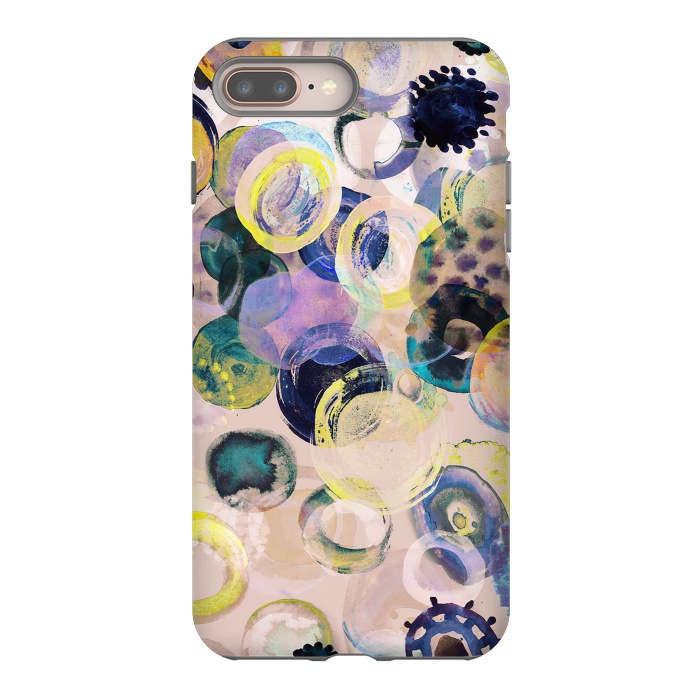 iPhone 7 plus StrongFit Colorful playful watercolour dots by Oana 