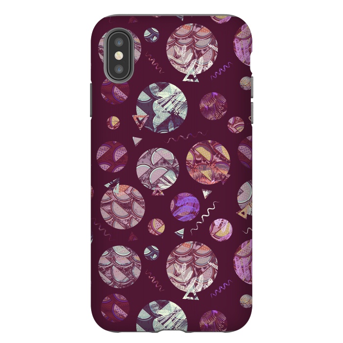 iPhone Xs Max StrongFit Pop art geo circles and watermelon pattern by Oana 