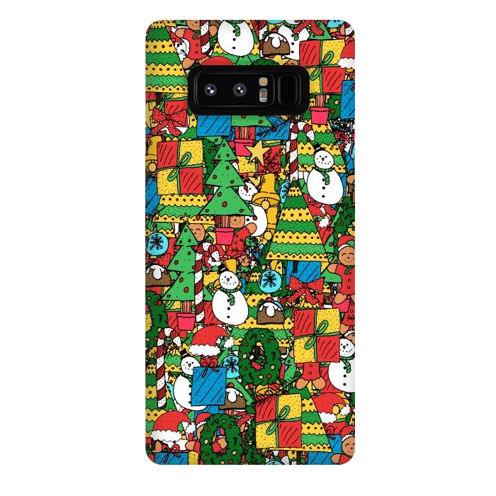 Galaxy Note 8 StrongFit Merry Christmas pattern by Steve Wade (Swade)