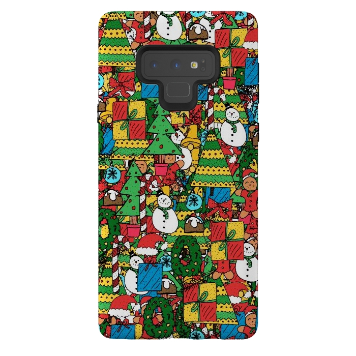 Galaxy Note 9 StrongFit Merry Christmas pattern by Steve Wade (Swade)