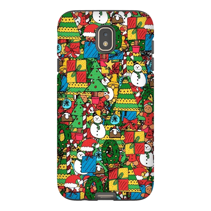 Galaxy J7 StrongFit Merry Christmas pattern by Steve Wade (Swade)
